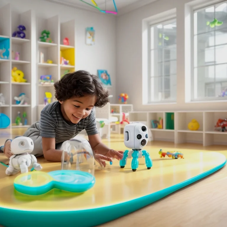 Kind spielt mit AI-gesteuertem Baukasten