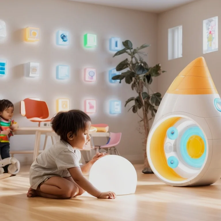 Spielszene mit interaktivem Roboter